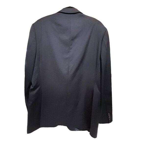 Hugo Boss Reda Super 100 Virgin Wool Mens Size 44L Work Event Blazer Navy Blue - Picture 2 of 9